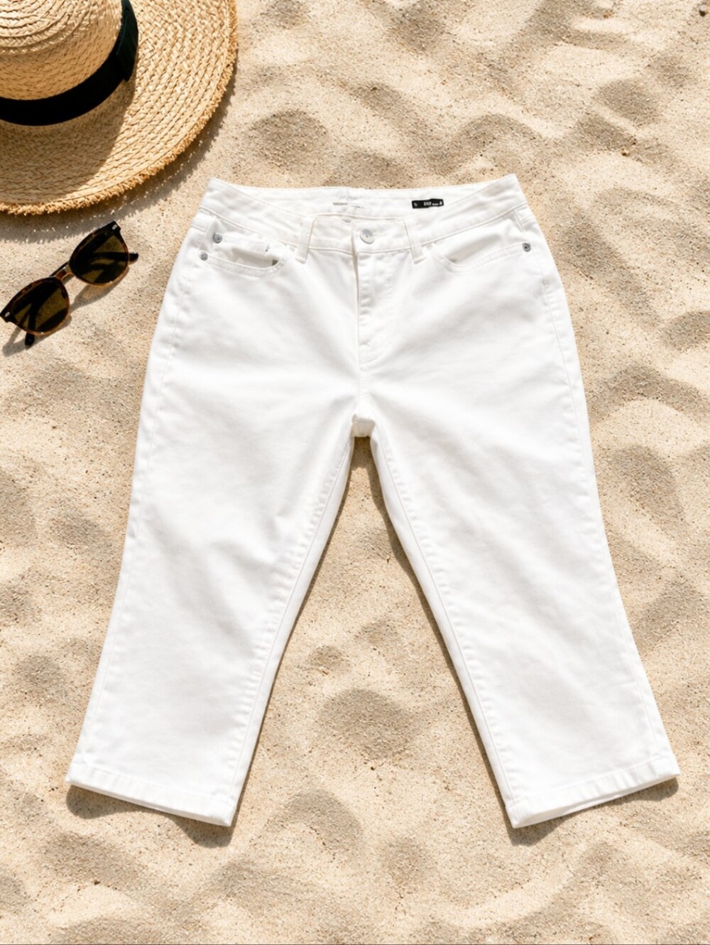 Judy Blue White Denim Comfy Skinny Fit Capri Casual Summery Jeans W30 L18